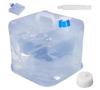 GOMETY Bidon à eau de 15 l avec robinet, pliable, avec robinet et poignée de transport, anti-fuite, avec robinet, pour le camping, la randonnée