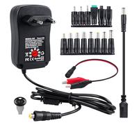 GOMETY Bloc d'alimentation universel 30 W 3 V 4,5 V 5 V 6 V 7,5 V 9 V 12 V AC vers DC Adaptateur multi-tension avec port USB 5 V 2,1 A et 14 prises CC 2000 mA max pour bandes LED, routeur