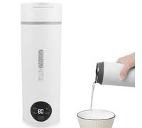 GOMETY Bouilloire Portable: 380ML Bouilloire Électrique Compacte, 300W Fonction De Chauffage Rapide, Pour Voyages (Blanc)
