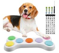 GOMETY Boutons de Communication pour Chiens: 7 Pièces Couvercles Colorés Blancs, Enregistrement Vocal, Pour Communication et Entraînement des Animaux de Compagnie (7 Couleurs)