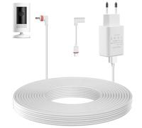 GOMETY Câble d'alimentation et adaptateur pour appareil photo 10 m de long, compatible avec câble micro USB avec alimentation secteur, câble de charge pour anneau d'extension USB pour appareil photo,