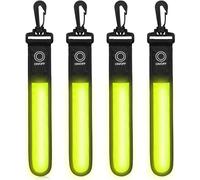 GOMETY Clignotant LED Réfléchissants: 4 Pièces Lumière de Sécurité pour Cartables, Lumière de Sécurité pour Enfants avec 3 Modes, pour Jogging, Randonnée Et Vélo (Jaune, Vert)