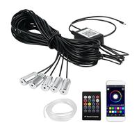 GOMETY Éclairage intérieur LED pour voiture 5 en 1, 6 m RVB avec commande par application, synchronisation de la musique, éclairage d'intérieur et de plancher coloré pour décoration de voiture