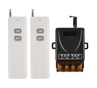 GOMETY Interrupteur Télécommandé: 2 Pièces Relais De Haute Puissance 30A, RF433 MHz avec Télécommande, sans Fil pour Appareils Ménagers Et Éclairage (AC100-240V)
