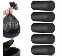 GOMETY Lot de 100 sacs de toilette noirs biodégradables - Sacs pour toilettes de camping - Extra épais et étanches - Accessoires de toilettes mobiles - Pour la randonnée, les voyages