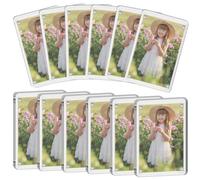 GOMETY Lot de 12 cadres photo magnétiques en acrylique - 6 x 9 cm - Transparents - Double face - Pour réfrigérateur, bureau - Petits cadres photo - 5 x 8 cm