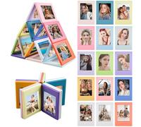 GOMETY Lot de 15 mini cadres photo magnétiques de 8,3 cm - Multicolore - Combinaison modifiable - Mini Polaroid - Pour réfrigérateur