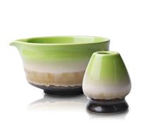 GOMETY Lot de 2 bols à matcha, bols à matcha traditionnels, en céramique, 18 onces, bols à matcha, bols à thé pour matcha, bols à matcha en céramique pour la cérémonie du matcha (vert clair)