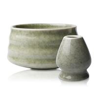 GOMETY Lot de 2 bols à matcha, bols à matcha traditionnels, en céramique, 18 onces, bols à matcha, bols à thé pour matcha, bols à matcha en céramique pour la cérémonie du matcha (vert matcha)