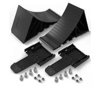 GOMETY Lot de 2 Cales de Roue pour remorques, Comprenant Supports et visserie cale Roue Voiture remorques avec Fixations et vis ; cale Roue Frein pour caravanes Jusqu’à 1 600 kg de Charge par essieu