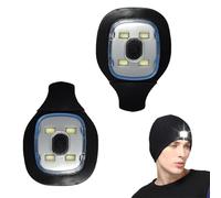 GOMETY Lot de 2 lampes LED de rechange pour bonnet éclairé, 3 modes d'éclairage rechargeables par USB, lumière de sécurité, lampe frontale ultra lumineuse, étanche, accessoire pour le jogging