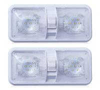 GOMETY Lot de 2 plafonniers 48 LED pour voiture 12 V - Super lumineux - 600 lm - Avec interrupteur - Lumière blanche - Éclairage intérieur LED pour voiture, camping-car, bus, caravane, bateau