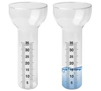 GOMETY Lot de 2 pluviomètres résistants au gel, 35 mm, verre de rechange, pluviomètre, résistant au gel, lampe de poche, pluviomètre, tube pluviomètre en verre avec graduation, appareils de