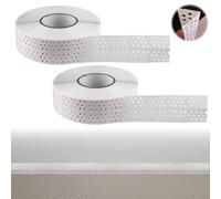 GOMETY Lot de 2 rubans de recouvrement de couture, 40 m x 5 cm, pour cloison sèche, autocollant, rail d'angle, cloison sèche, protection des bords, plaque de plâtre, ruban d'étanchéité pour connecter