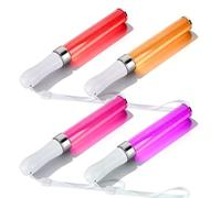 GOMETY Lot de 4 bâtons lumineux LED, 15 couleurs, accessoires de fête, plumeaux, jouets lumineux, articles de fête, bâtons lumineux pour Noël, fête, concert, mariage