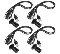 GOMETY Lot de 4 mini spots LED à affichage LED, petits projecteurs en aluminium avec tête de lumière rotative, petits spots encastrables, réglables, pour véranda, vitrines, armoires à bijoux