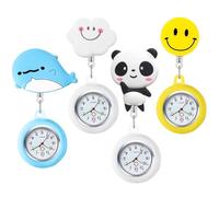 GOMETY Lot de 4 montres d'infirmière rétractables - Avec pointeur lumineux - Pour médecin, infirmière, étudiant, femme et homme