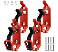 GOMETY Lot de 4 porte-pelles pour camion, porte-pelle pour barres de toit, fermeture de serrage en acier inoxydable, support de pelle pour barres de toit, supports de montage mural pour camion