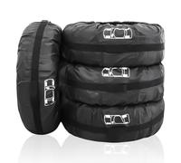 GOMETY Lot de 4 sacs à pneus de 18-23 pouces Housse de protection de pneu étanche à la poussière Sacs de pneus pour un transport et un stockage propres Noir (diamètre 80 cm)