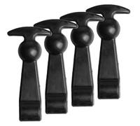 GOMETY Lot de 4 supports de capot élastiques en caoutchouc, support en caoutchouc pour capots de moteur avec fermeture à T et verrouillage par tension, accessoires pour tracteur, fixation sûre pour