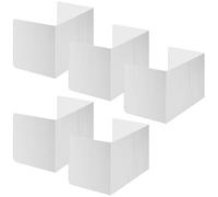 GOMETY Lot de 5 cloisons de séparation pour bureau, portable, couleur blanche, brise-vue, cabine, école, polypropylène pliable, séparateur de bureau pour école, bureau, bibliothèque, école primaire