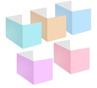 GOMETY Lot de 5 séparateurs de bureau - 40 × 30 × 30 cm - Couleur macaron portable - Brise-vue - Pour école, bureau, bibliothèque, école primaire, bureau d'apprentissage - Multicolore
