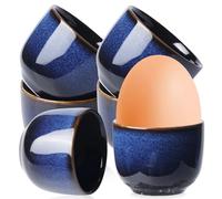 GOMETY Lot de 6 coquetiers en porcelaine - Passent au lave-vaisselle - Pour toutes les tables de petit-déjeuner - En céramique