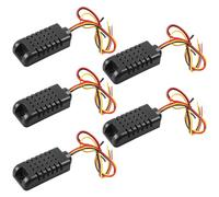 GOMETY Nouvelle Version : 5 Pièces DHT21 / AM2301A Capteurs Numériques De Température Et D'humidité Capacitifs, Interface Numérique, Durable Pour IoT Et Maison Intelligente (Noir)