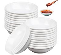 GOMETY Petits Bols À Sauce: Set De 24 Mini Bols À Sauce Blancs, Multifonctionnels Pour La Préparation De Repas Et Événements (7,2x2 cm, Blanc)