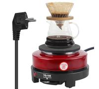 GOMETY Plaque de Cuisson Électrique en Fonte et Acier Inoxydable, 5 Modes de Feu 220V, Petite Plaque de Cuisson 500W/Plaque de Cuisson, Mini Plaque de Cuisson Individuelle, Cuisine, Plaque Chauffante