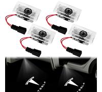 GOMETY Projecteur LED de Porte de Voiture - Logo et Éclairage de Bienvenue pour Modèle 3/Y/S/X - Entrée LED (4 Pièces)