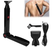 GOMETY Rasoir Électrique Pour Le Dos Homme, Tondeuse Corps Pour Hommes Avec Long Manche Pour Visage, Bras, Menton Barbe, Tondeuse À Cheveux Sans Fil Avec Extension Réglable, Imperméable