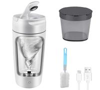 GOMETY Shaker Électrique: 1 pièce 650ml sans BPA, Recharge USB, pour Shakes protéinés crémeux (Blanc)