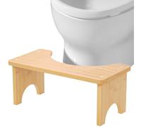 GOMETY Tabouret de toilette en bambou, tabouret de toilette pour adulte, antidérapant, portable, ergonomique, pour une élimination naturelle et confortable