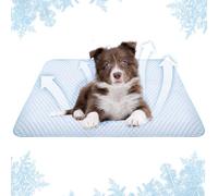 GOMETY Tapis rafraîchissant pour chiens et chats - Auto-rafraîchissant - 50 x 70 cm - Tapis rafraîchissant d'été antidérapant - Pour chiots, boîte, panier, voiture, voyage et chaudes journées d'été
