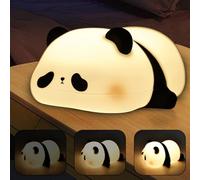 GOMETY Veilleuse LED pour enfant - Panda - Contrôle tactile - En silicone - Intensité variable - Avec 3 modes d'éclairage et minuterie de 30 minutes - Chargement USB - Veilleuse LED pour chambre