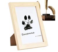 Gomice Cadres de Chien pour Photos commémoratives, kit de Cadre d'impression de Patte de Chien - Tampon encreur à Empreintes de Pattes pour Chiens - Tampon encreur sans Encre/Clean Touch pour