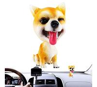 Gomice Chien Bobble pour Voiture | Décorations Mignonnes Tableau Bord d'ornement Chien résine,Bulle créative Figure Haute émulation secouant la tête pour Le décor