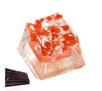 Gomice Clavier Keycaps Résine Backspace,Fleurs Keycaps,Clavier de Jeu Gypsophila Keycap - Le Clavier de Jeu Brille à Travers Le Capuchon de Touche R4 translucide, expérience de Frappe améliorée pour
