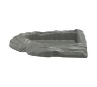 Gomice Écuelle Alimentaire pour Tortue,Bassin de Bain pour Gecko - Bac à Eau et Nourriture Imitation Pierre pour Terrarium