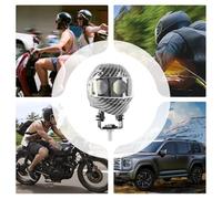 Gomice Feux De Brouillard Pour Moto | Projecteur Auxiliaire de Style Casque pour Motocyclette,Projecteur pour Moto Résistant aux Intempéries,pour Scooter, Quad, Conduite Tout Terrain, sur Terre et