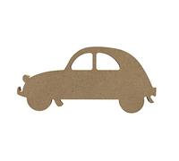 GOMILLE Aladine 2 CV - Support en Bois à Peindre et Décorer - Idéal Déco Intérieure, Chambre, Anniversaire - Bois Naturel 100% Français - 15cm, Brown