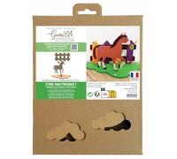 GOMILLE CHEVAL/HAIE - DECO 3D certifié PEFC 100% - Kit Loisir Créatif Forme en Bois à Peindre