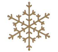 Gomille - Grand Flocon de Neige - 33 x 37 cm - Forme en Bois PEFC pour décoration & Loisirs Créatifs - Fabriqué en France - Noël - 4349