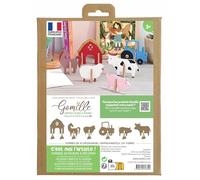 GOMILLE - Kit Animaux de la Ferme - Forme en Bois à Monter - Jouet Enfant 3 ans et + - jeu Construction Créatif Educatif - fabriqué en France