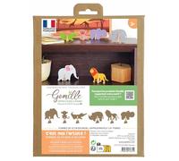 GOMILLE - Kit Animaux de la Savane - Forme en Bois à Monter - Jouet Enfant 3 ans et + - jeu Construction Créatif Educatif - fabriqué en France