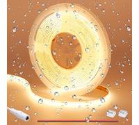 GOMING 12V COB Ruban LED Blanc Chaud 3000K étanche IP65 312LED/M 5M 11W/M Luminescence Uniforme CRI 93+ Haute Luminosité Flexible Découpable Bande LED pour Maison Décorer(Sans Alimentation)