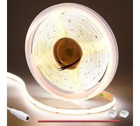 GOMING 12V COB Ruban LED Blanc Naturel 4000K 312LED/M 5M 11W/M CRI 93+ Haute Luminosité Non étanche Découpable Bande LED pour Maison Chambre Cuisine Décorer(Sans Alimentation)