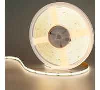 GOMING 24V 10M COB Ruban à LED Blanc Naturel 4000K 384LED/M Luminescence Uniforme CRI 93+ Haute Luminosité 6800lm Non étanche Flexible Découpable Bande LED pour Maison Décorer(Sans Alimentation)