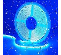 GOMING 24V 10M COB Ruban à LED Bleu 465nm IP65 étanche Haute Densité 384LED/M Luminescence Uniforme Sans Tache Haute Luminosité Flexible Découpable Bande LED pour Maison Décorer(Sans Alimentation)